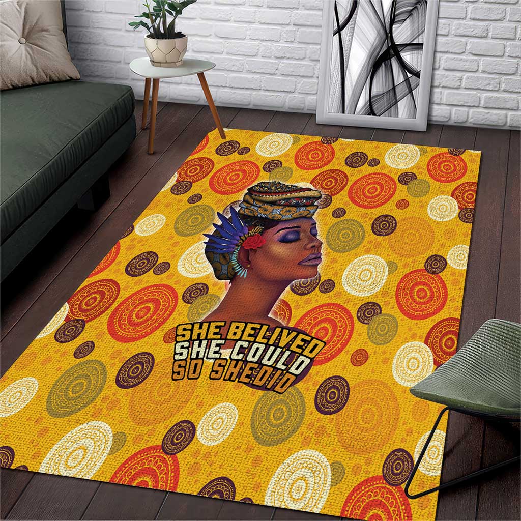 African She Believed Area Rug She Could So She Did