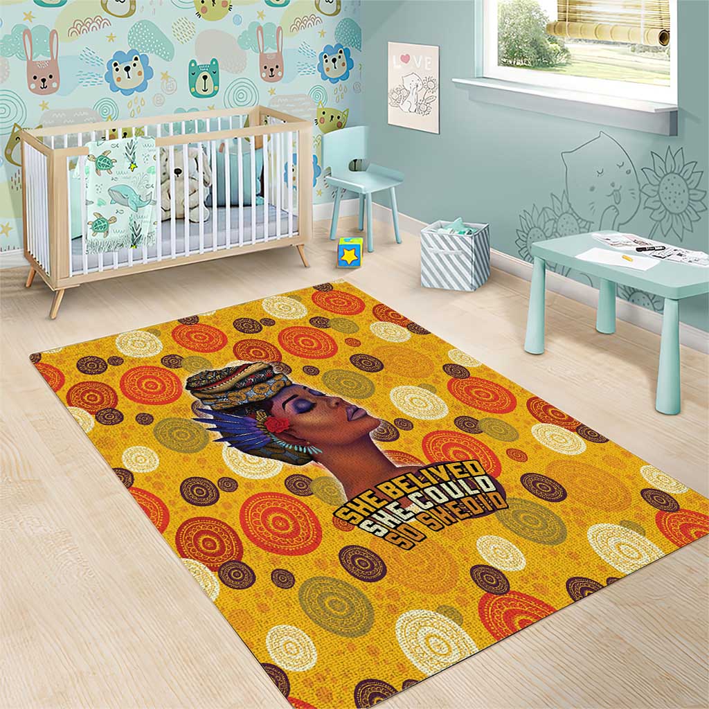 African She Believed Area Rug She Could So She Did