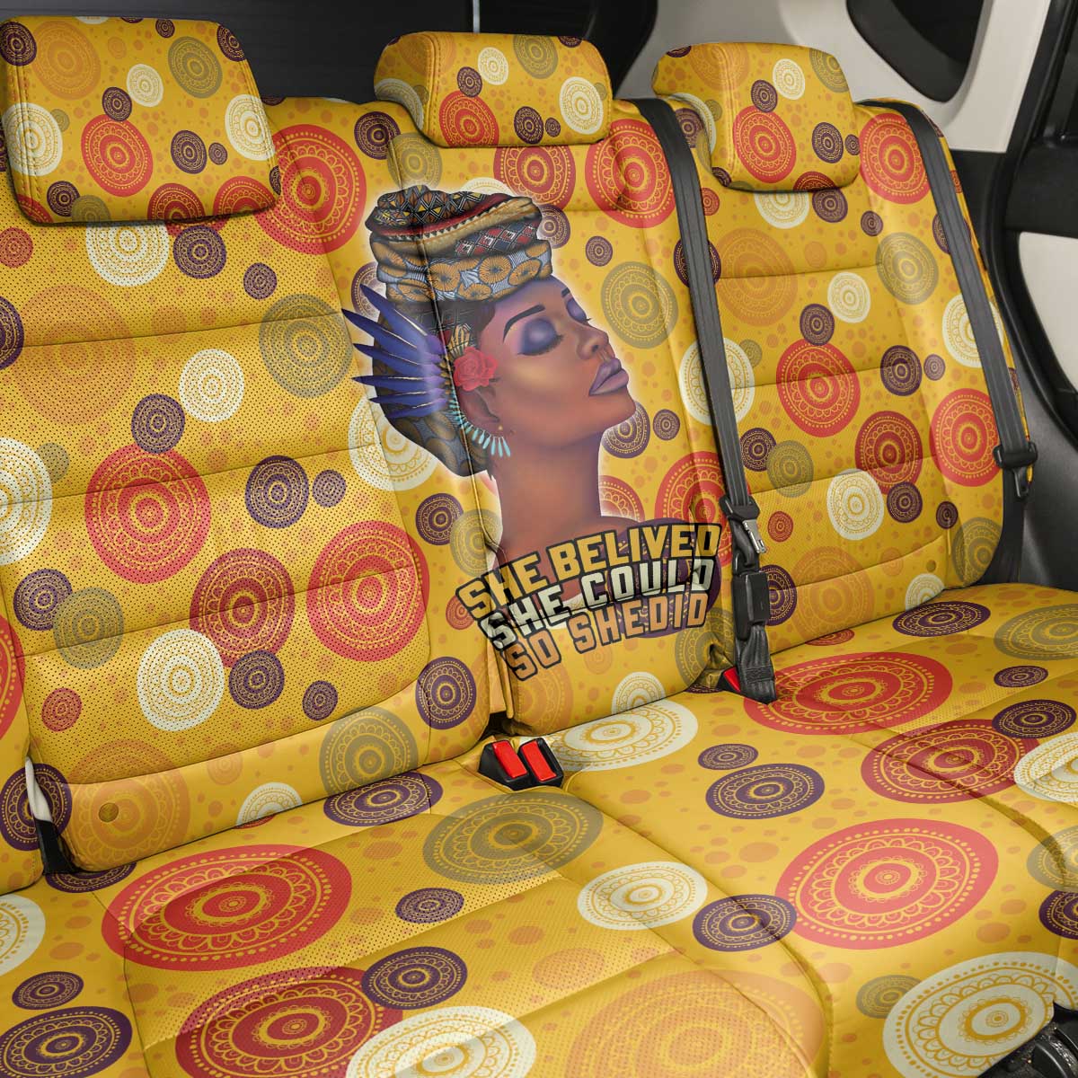 African She Believed Back Car Seat Cover She Could So She Did