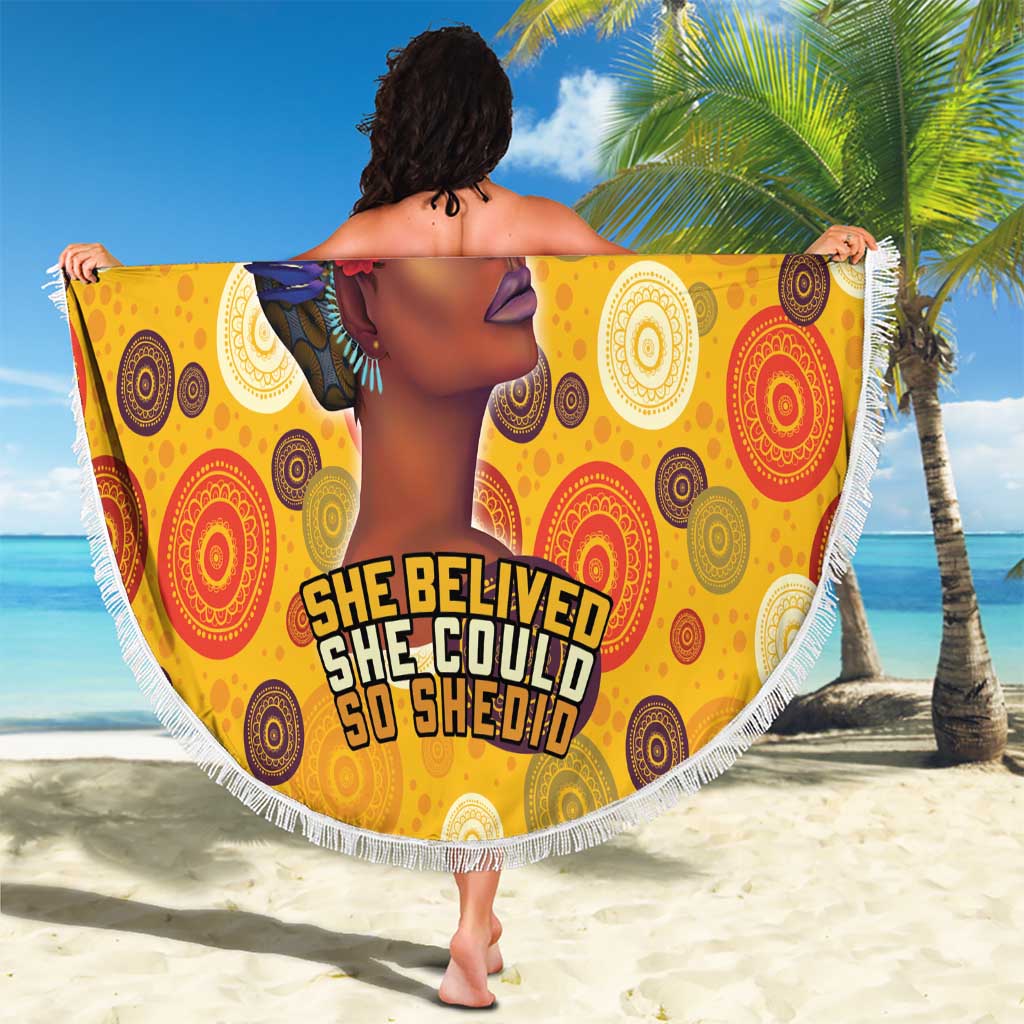 African She Believed Beach Blanket She Could So She Did