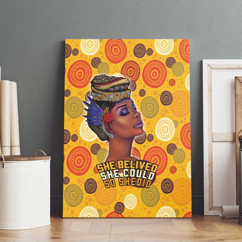 African She Believed Canvas Wall Art She Could So She Did