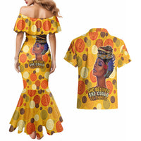 African She Believed Couples Matching Mermaid Dress and Hawaiian Shirt She Could So She Did
