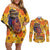 African She Believed Couples Matching Off Shoulder Short Dress and Long Sleeve Button Shirt She Could So She Did