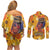 African She Believed Couples Matching Off Shoulder Short Dress and Long Sleeve Button Shirt She Could So She Did