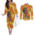 African She Believed Couples Matching Off The Shoulder Long Sleeve Dress and Long Sleeve Button Shirt She Could So She Did