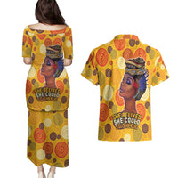 African She Believed Couples Matching Puletasi and Hawaiian Shirt She Could So She Did