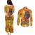 African She Believed Couples Matching Puletasi and Long Sleeve Button Shirt She Could So She Did
