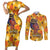 African She Believed Couples Matching Short Sleeve Bodycon Dress and Long Sleeve Button Shirt She Could So She Did