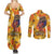 African She Believed Couples Matching Summer Maxi Dress and Long Sleeve Button Shirt She Could So She Did