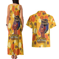 African She Believed Couples Matching Tank Maxi Dress and Hawaiian Shirt She Could So She Did