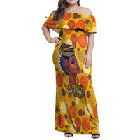 African She Believed Family Matching Off Shoulder Maxi Dress and Hawaiian Shirt She Could So She Did