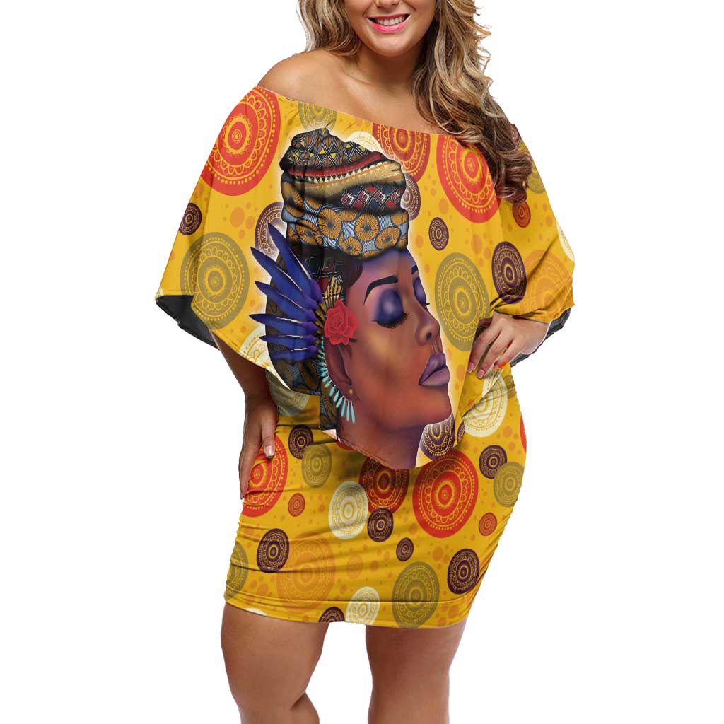 African She Believed Family Matching Off Shoulder Short Dress and Hawaiian Shirt She Could So She Did
