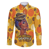 African She Believed Family Matching Puletasi and Hawaiian Shirt She Could So She Did