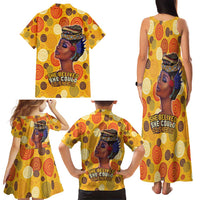 African She Believed Family Matching Tank Maxi Dress and Hawaiian Shirt She Could So She Did