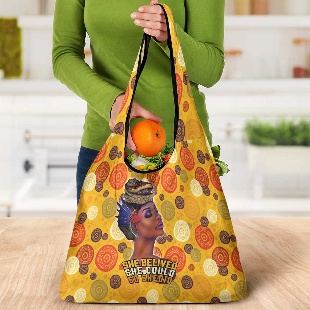 African She Believed Grocery Bag She Could So She Did