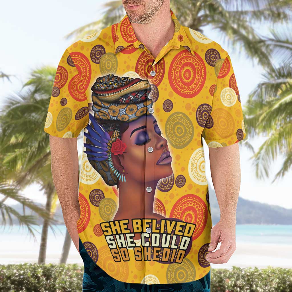 African She Believed Hawaiian Shirt She Could So She Did
