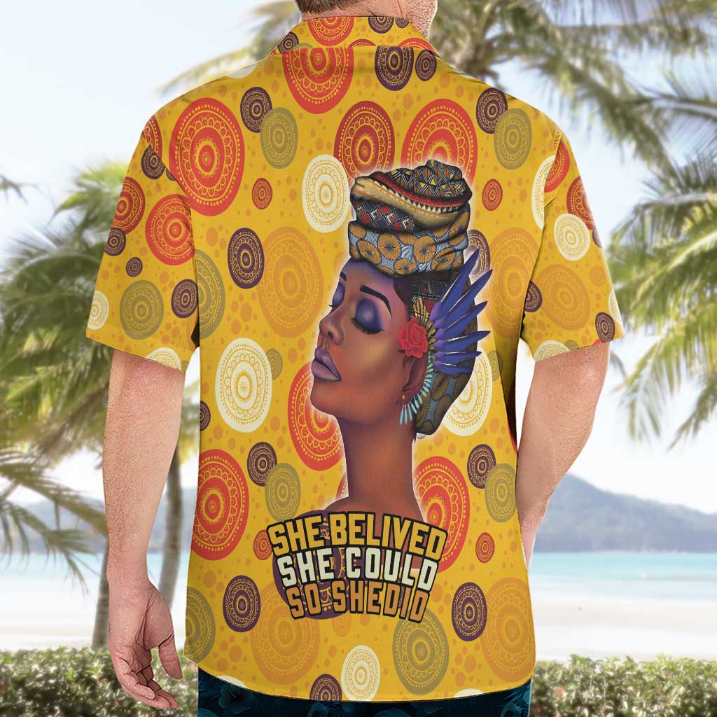 African She Believed Hawaiian Shirt She Could So She Did