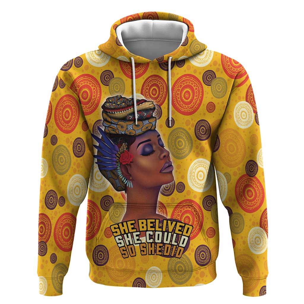 African She Believed Hoodie She Could So She Did