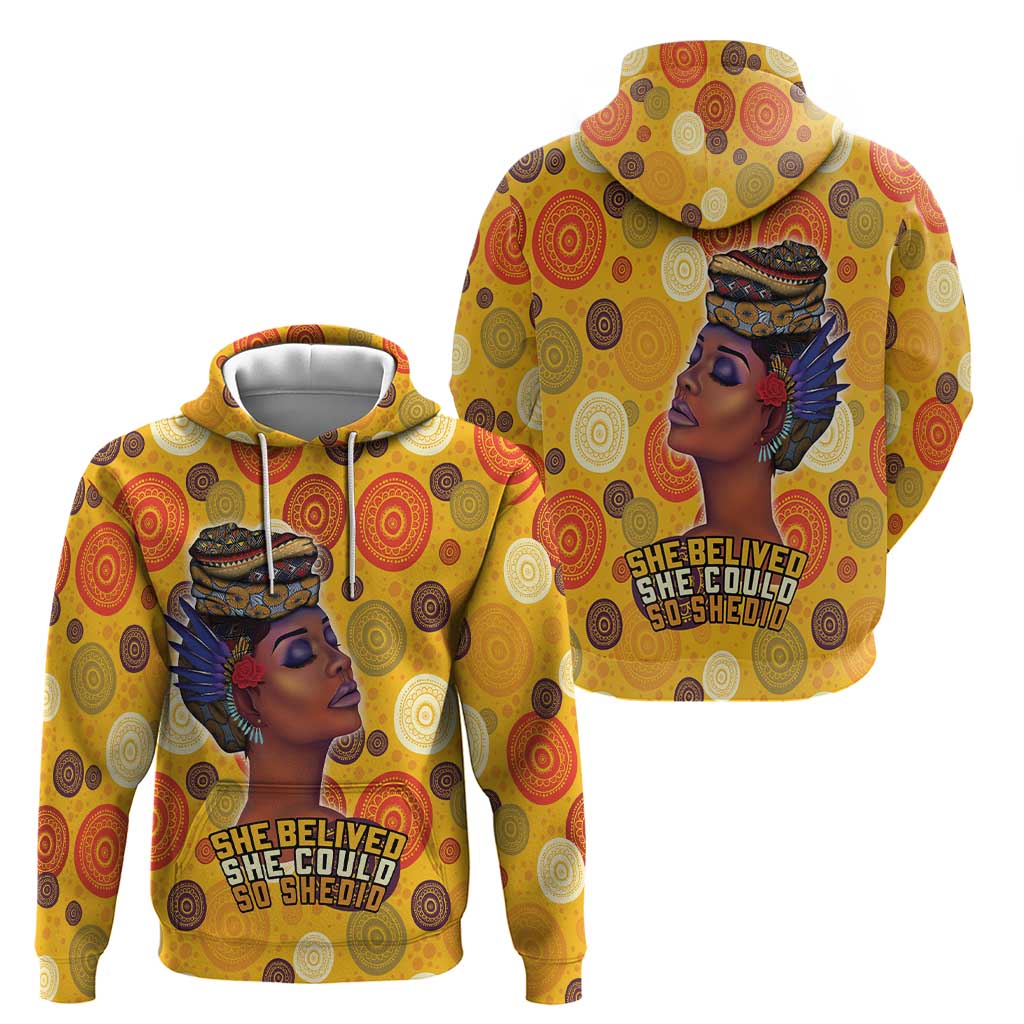 African She Believed Hoodie She Could So She Did
