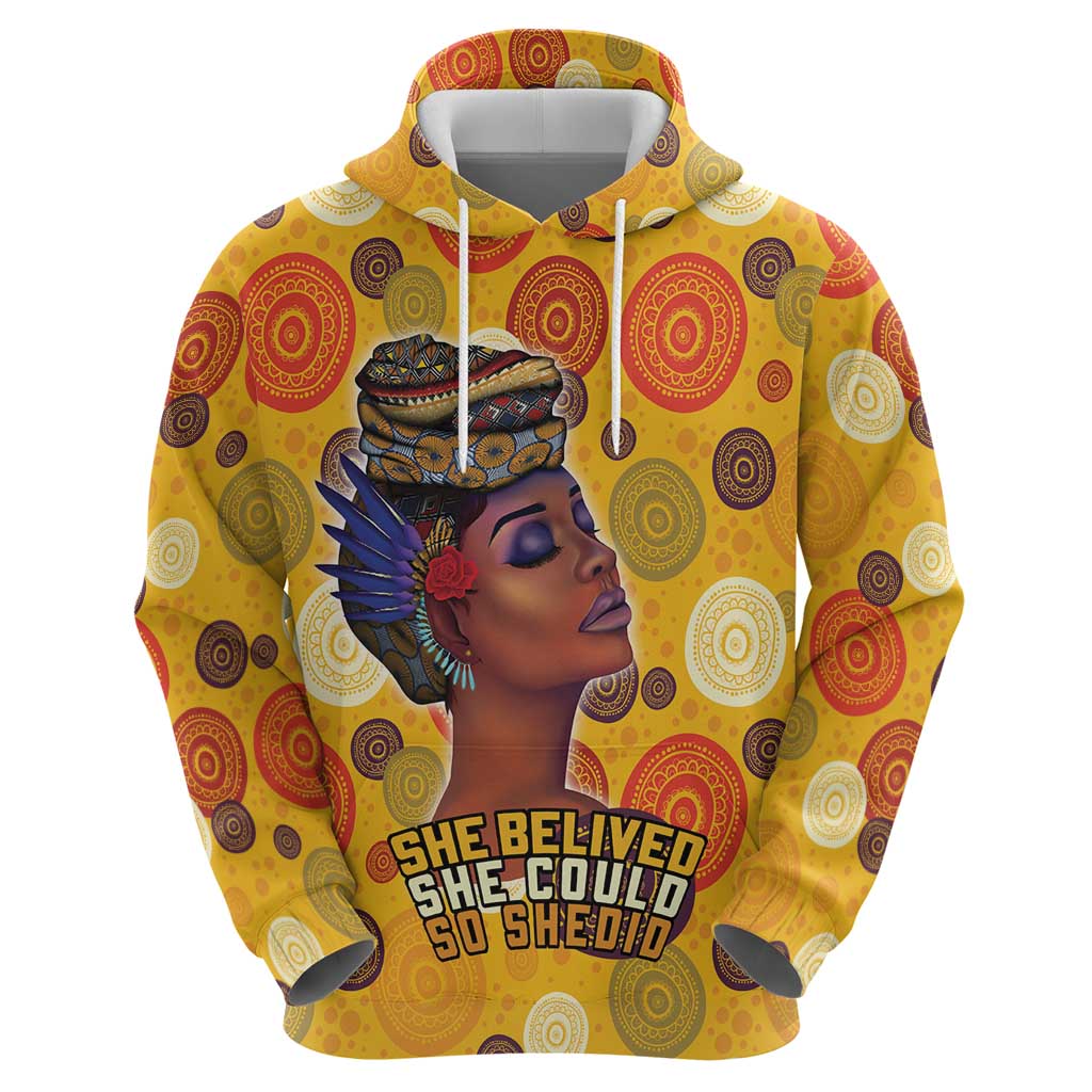 African She Believed Hoodie She Could So She Did