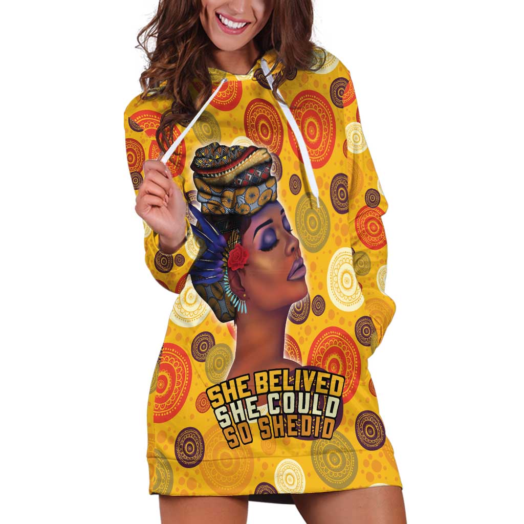 African She Believed Hoodie Dress She Could So She Did