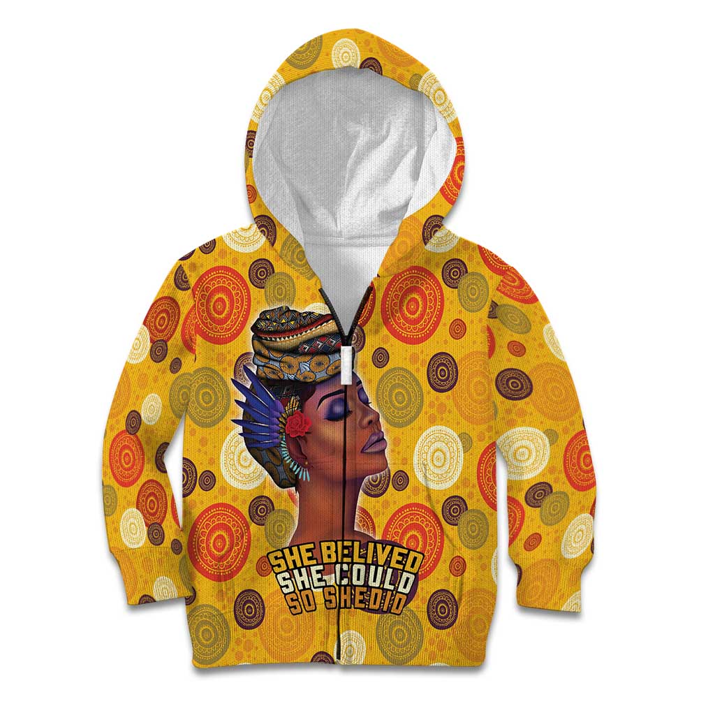 African She Believed Kid Hoodie She Could So She Did