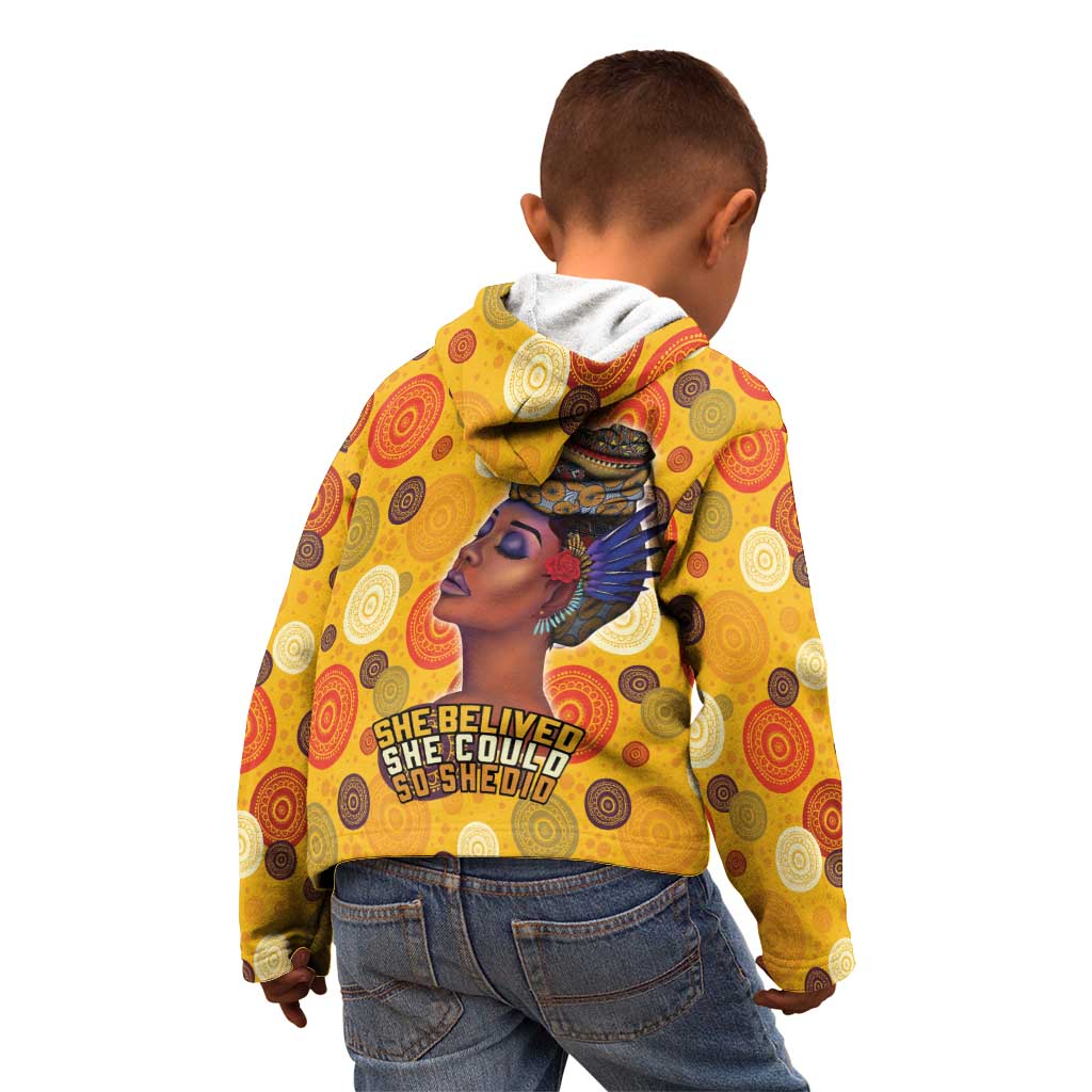 African She Believed Kid Hoodie She Could So She Did