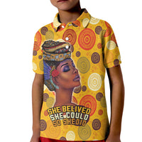 African She Believed Kid Polo Shirt She Could So She Did