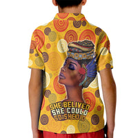 African She Believed Kid Polo Shirt She Could So She Did
