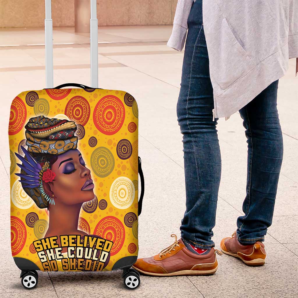 African She Believed Luggage Cover She Could So She Did