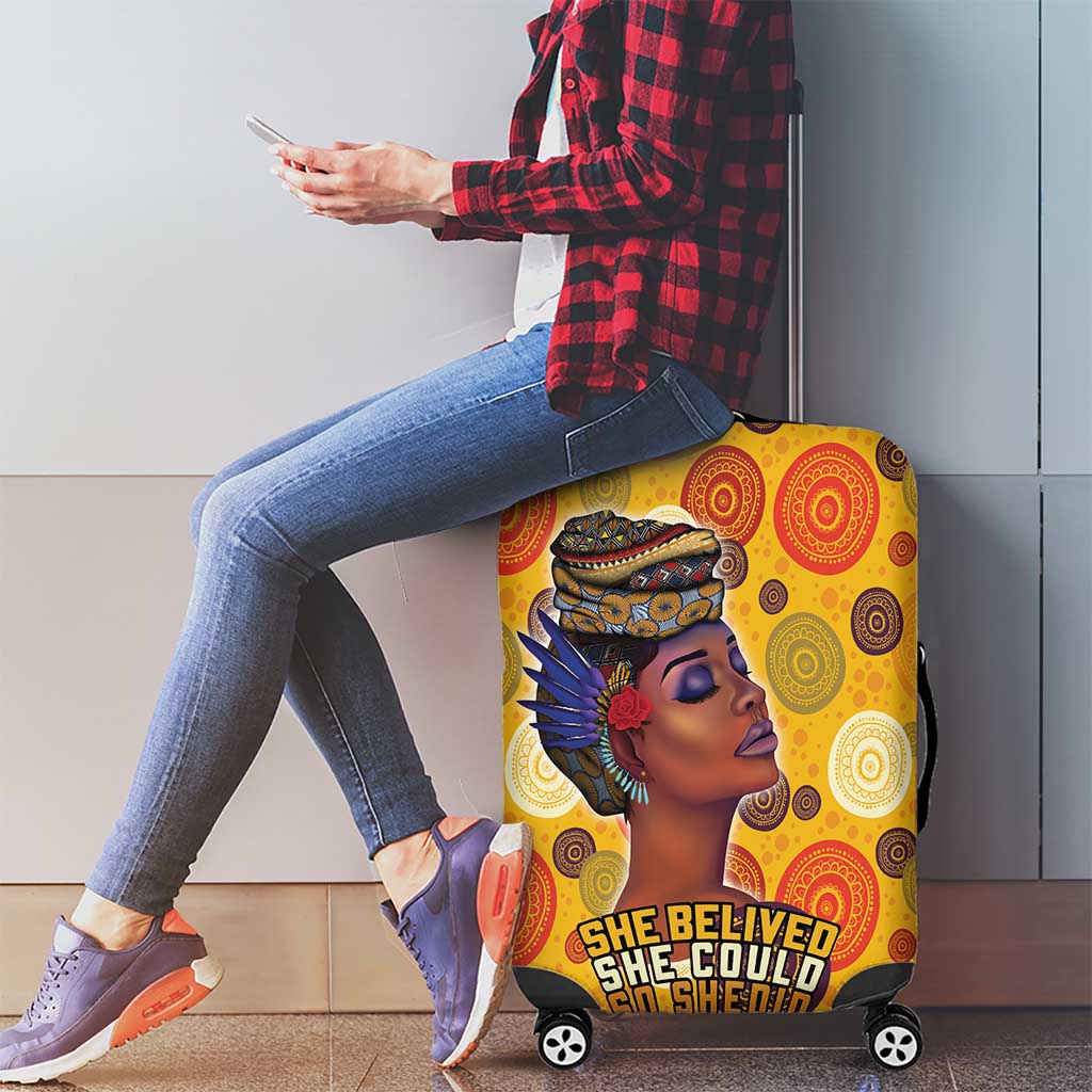 African She Believed Luggage Cover She Could So She Did