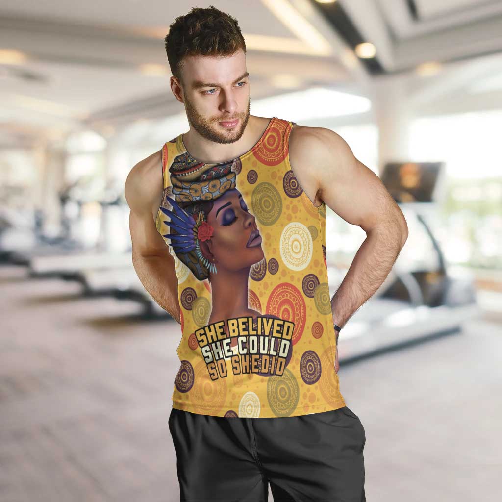 African She Believed Men Tank Top She Could So She Did