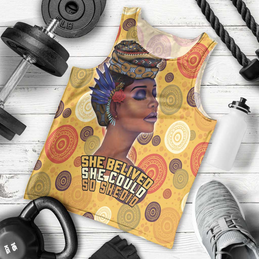 African She Believed Men Tank Top She Could So She Did
