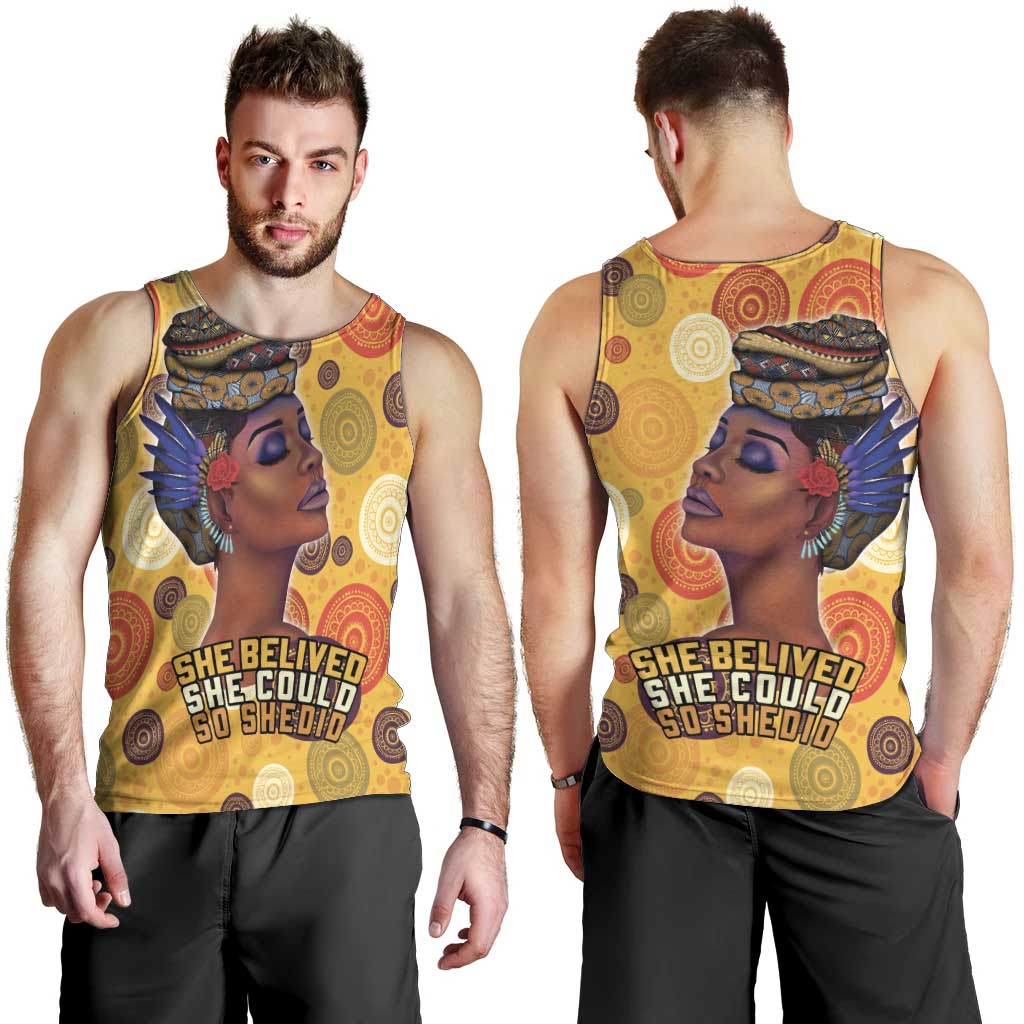 African She Believed Men Tank Top She Could So She Did