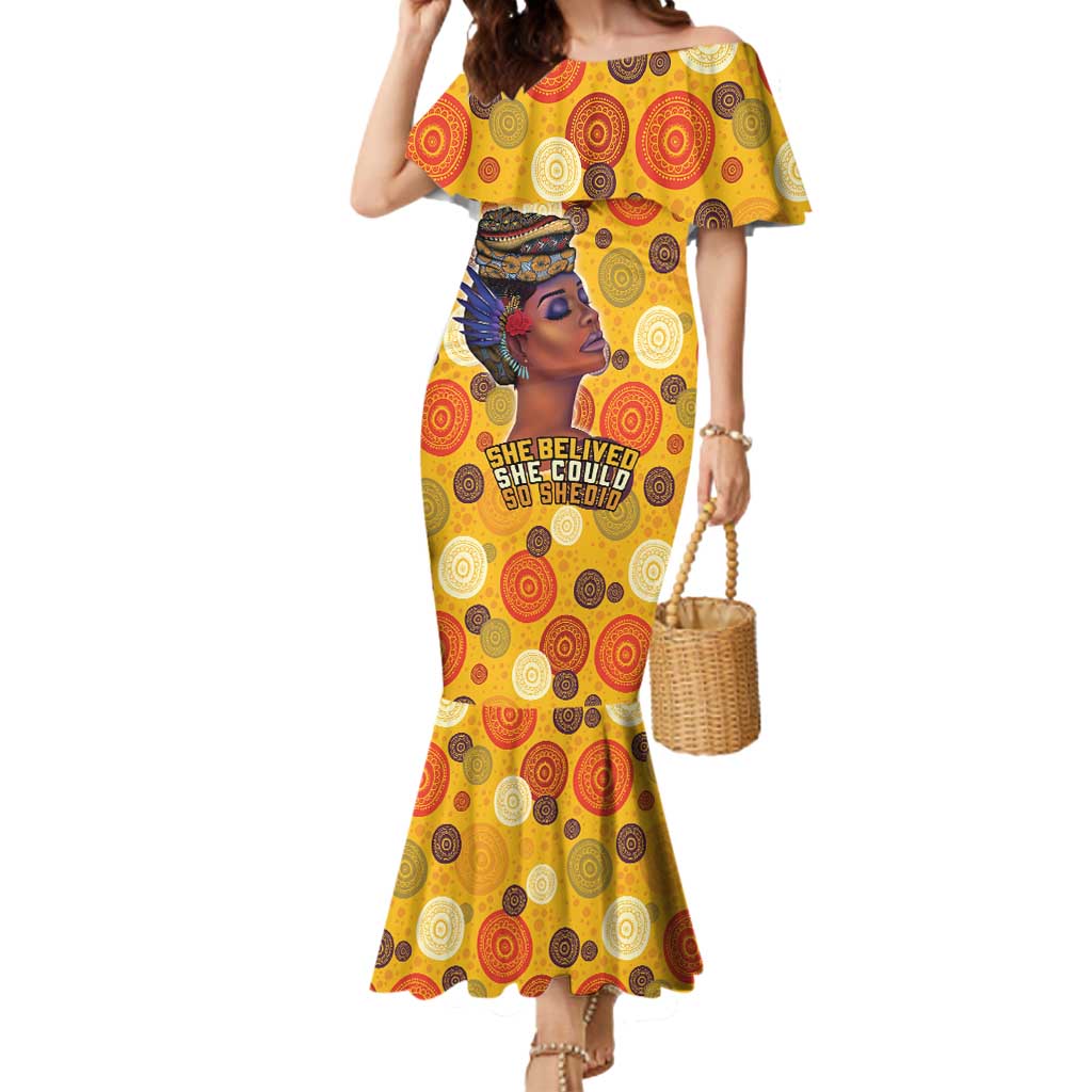 African She Believed Mermaid Dress She Could So She Did
