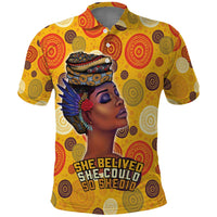 African She Believed Polo Shirt She Could So She Did