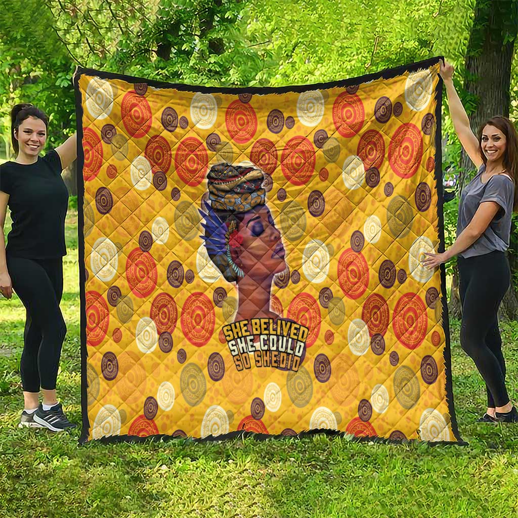 African She Believed Quilt She Could So She Did