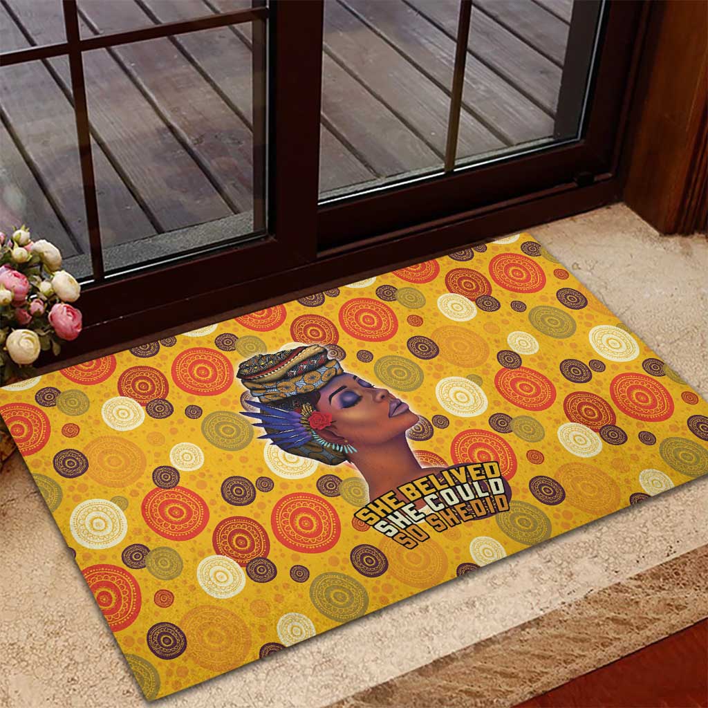 African She Believed Rubber Doormat She Could So She Did