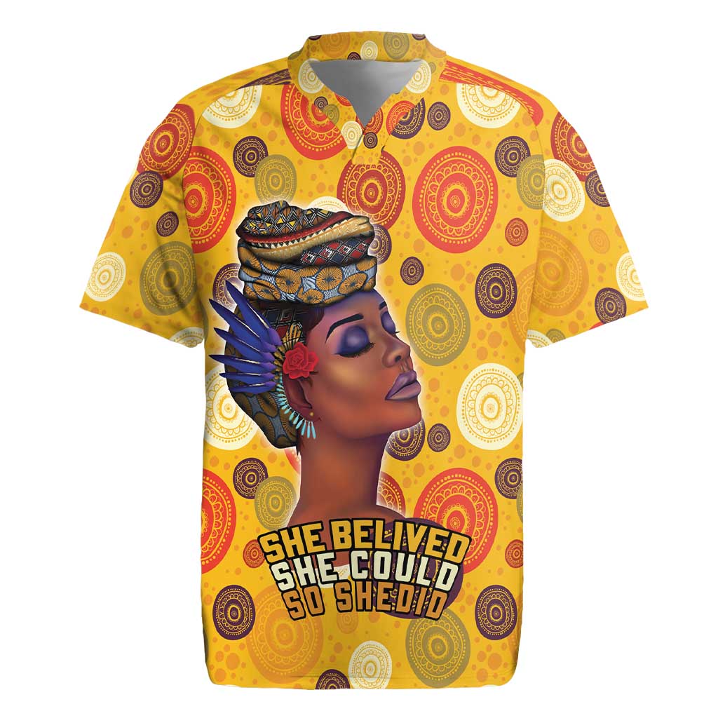 African She Believed Rugby Jersey She Could So She Did