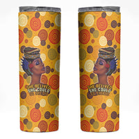 African She Believed Skinny Tumbler She Could So She Did