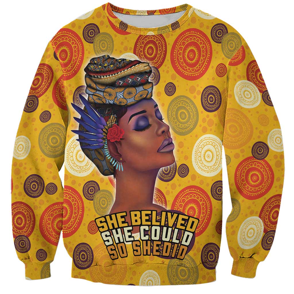 African She Believed Sweatshirt She Could So She Did