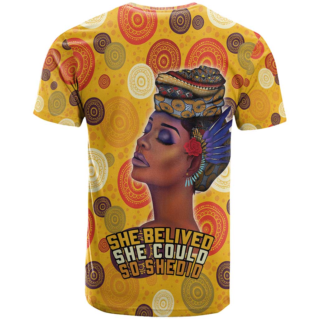African She Believed T Shirt She Could So She Did - Wonder Print Shop