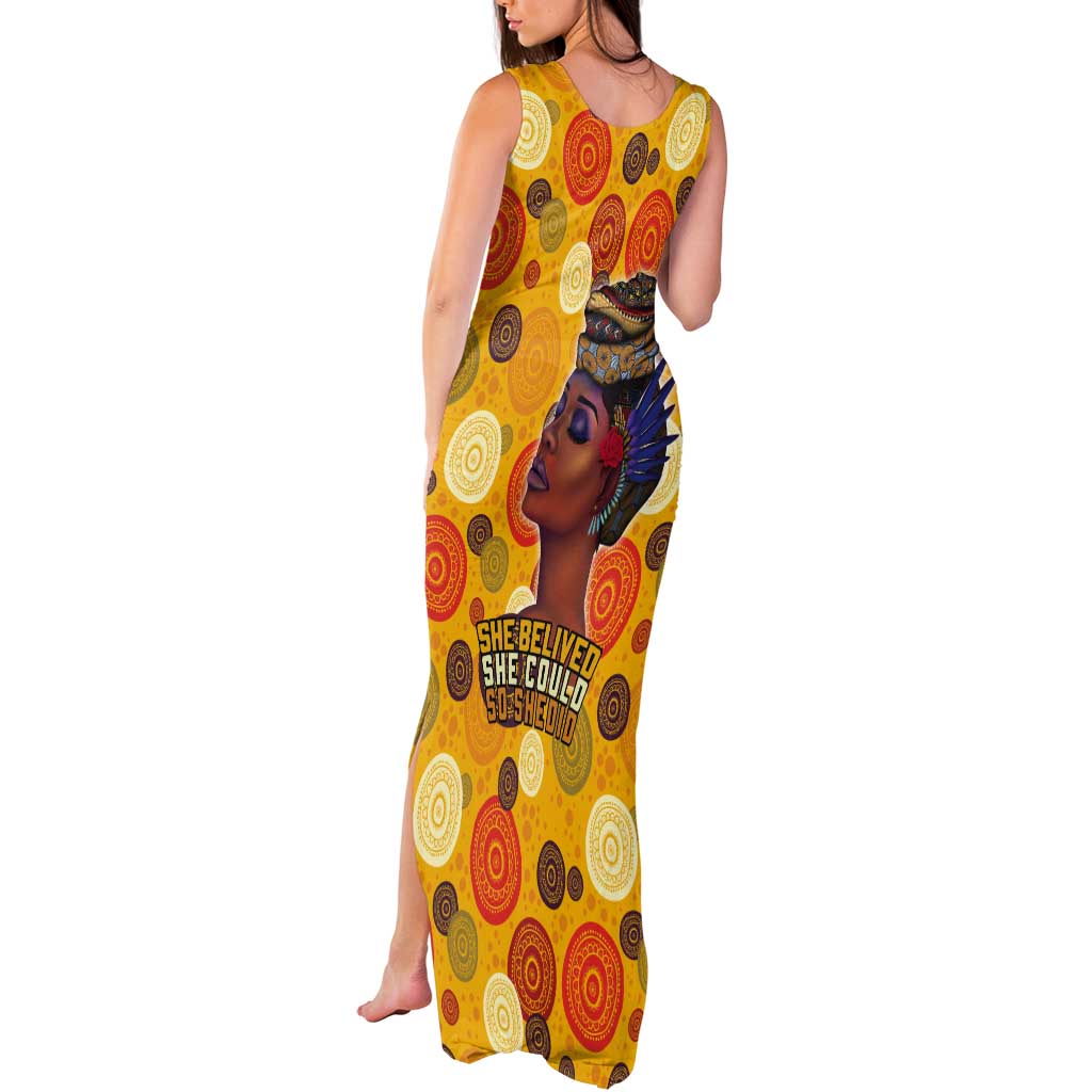 African She Believed Tank Maxi Dress She Could So She Did - Wonder Print Shop