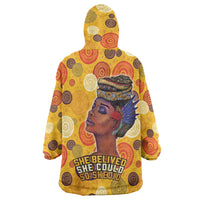 African She Believed Wearable Blanket Hoodie She Could So She Did - Wonder Print Shop