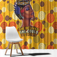 African She Believed Window Curtain She Could So She Did - Wonder Print Shop