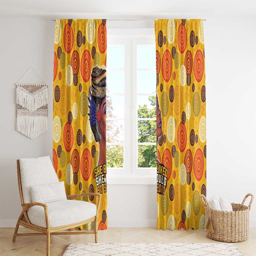 African She Believed Window Curtain She Could So She Did - Wonder Print Shop