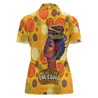 African She Believed Women Polo Shirt She Could So She Did - Wonder Print Shop