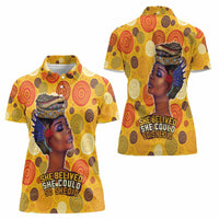 African She Believed Women Polo Shirt She Could So She Did - Wonder Print Shop