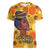 African She Believed Women V-Neck T-Shirt She Could So She Did - Wonder Print Shop