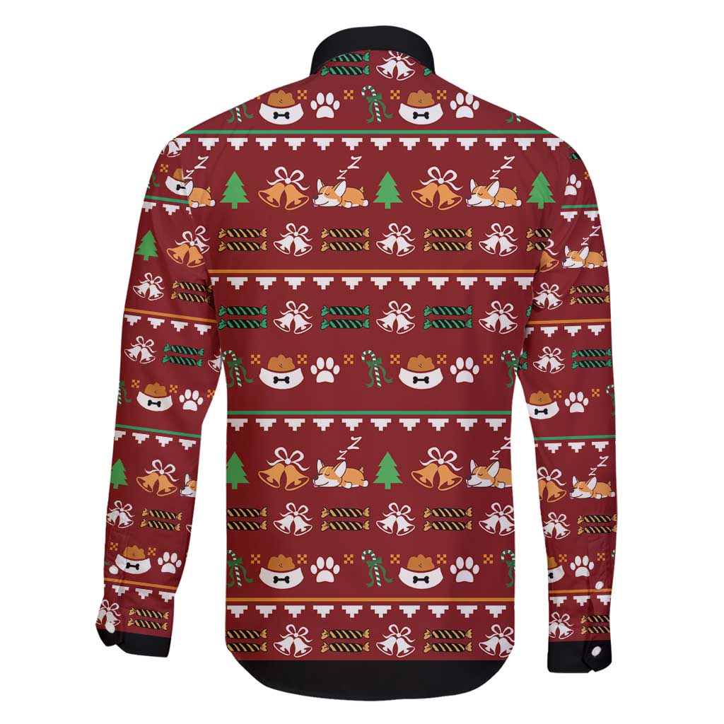 Funny Corgi Dog Family Matching Long Sleeve Bodycon Dress and Hawaiian Shirt Merry CORGMAS Christmas - Wonder Print Shop